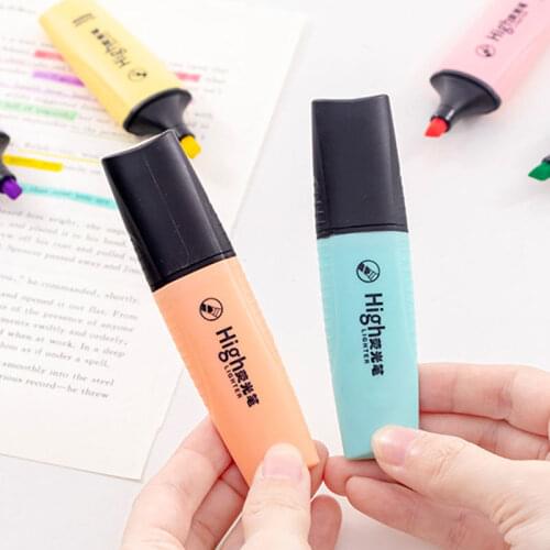 Cute Macaroon Color Mini Colorful Candy Color Highlighters Art Markers Fluorescent Pen Gift Stationery DQ-Drop