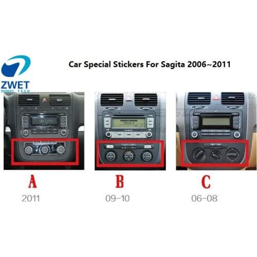 ZWET Car Special Stickers For Sagita carbon fiber sticker For Sagita 2000~2016