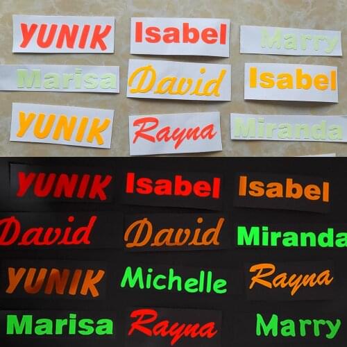 1PCS Waterproof Luminous Name Stickers Custom Labels Sticker Decorative Lable Used for Daily Necessities School Supplies