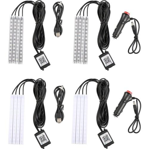 LED RGB Car Interior Atmosphere Light Strip Bar APP Music Control Waterproof