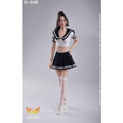 D-04 1/6 Female Sexy Maid Suit Nurse Uniform School Clothes Model Fit 12'' Soldier Action Figure Body In Stock