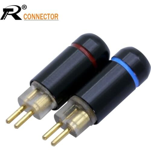 2pcs 2PIN PLUG Earphone Upgrade Cable DIY MMCX Jack Audio Connector Black Pair Fit for Cable up to 4mm For UM3X W4R UE18