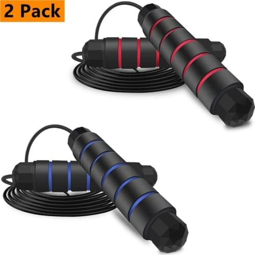 2pcs Jumping Rope Speed Sport Musculation Steel Wire MMA Boxing Corde a Sauter Weight Loss fitness Equipment Adjustable Length
