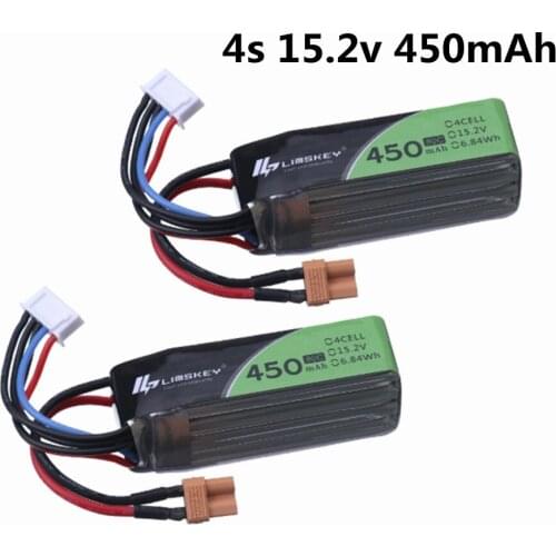 4S 15.2V 450mAh 80C Lipo Battery XT30 Plug for RC FPV Racing Drone Quadcopter Frame Kit Spare Parts