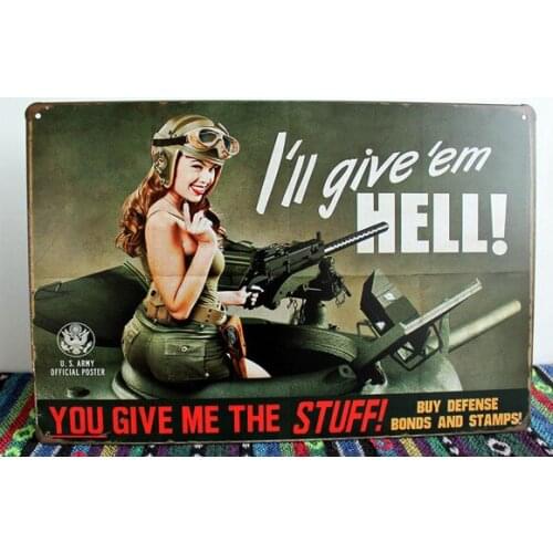 50pcs/lot Metal Sign shabby chic You Give me The Stuff Retro/Vintage, Metal,Tin Sign for the Garage/Man Cave E-59