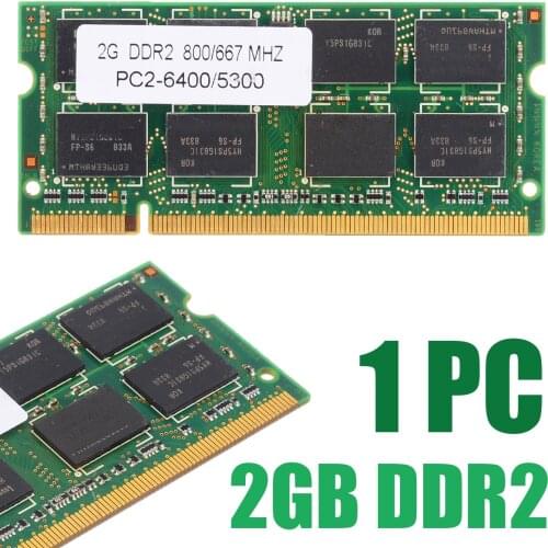 1PC Low-Density 2GB Notebook RAM DDR2 200Pin Laptop Memory SO-DIMM Compatible To PC2 6400/5300 800/667MHZ