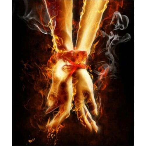 New arrival,Full,Diamond painting,Fire couples hand,square/round Rhinestone,Diamond mosaic 5d,Diy,Diamond embroidery NEW1848