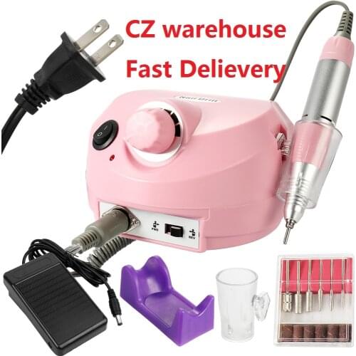 Pink Nail Drill Machine 30000RPM for Electric Manicure Drill Machine& Accessory With Milling Cutter Electric Nail File