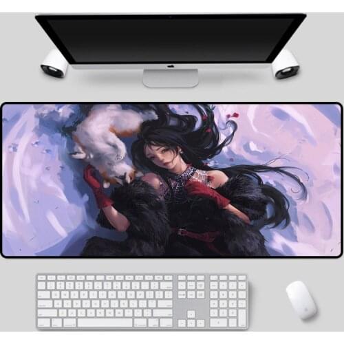 XGZ Large size mouse pad with animated graphics, exciting table mat, high-quality rubber non-slip keyboard pad