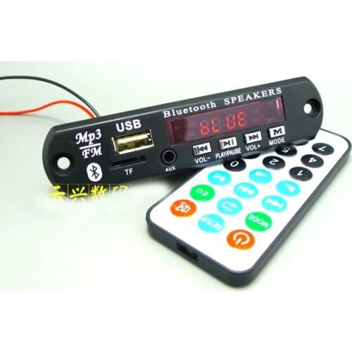 DC 12v Digital LED Bluetooth mp3 Decoder Board FM Radio Usb TF AUX + Remote car
