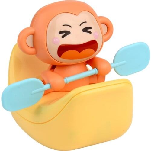 Children Bath Water Playing Toys Electric Banana Kayak Swim Floating Cartoon Monkey Infant Baby Early Education Bathroom Toy