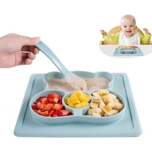 Children Plate for Baby Safe Silicone Bowl Suction BPA Free Feeding Kids Training Tableware Child Dining Dishes Feeding Bowls