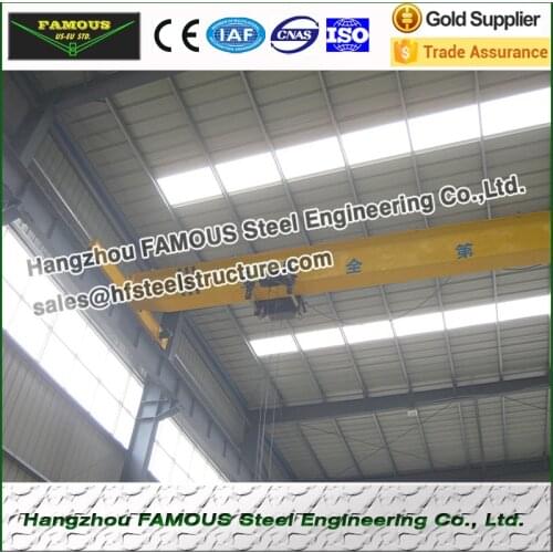 Electric China Overhead Bridge Crane Monorail for Workshop Steel Bulding Kits Lifting