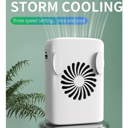 Electrical Originality Hanging Neck Mini Fan Office Cooler Small Fan Outdoor Travel Handheld USB Rechargeable Office