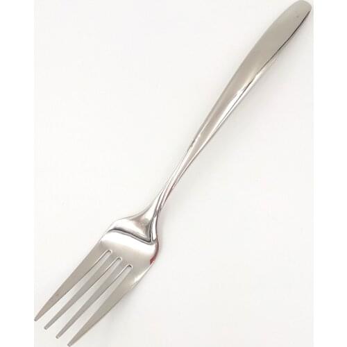 1pcs Stainless Steel Dinner Cake Dessert Fruit Fork Four Pronges 210 mm Long Handle Tableware Kitchen Bar Tools