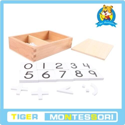Montessori mathematics Arithmetic Signs Box toy