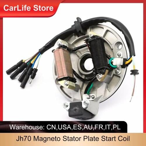 Jh70 Magneto Stator Plate Start Coil 70 90 110 125 Cc Dirt Pit Bike Go Kart 2 Coil Ssr High Performance Great Reliability