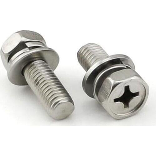 Stainless Steel Motorcycle Battery Terminal Bolts M5X10mm M5X12mm M6X12mm M6 x16mm Bolt Square Nut Kit Scooters