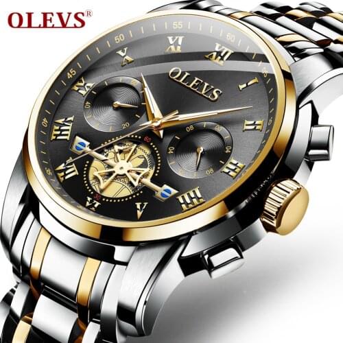 Hot Selling Swiss OLEVS Quartz Watch Stainless Steel Business Luxury Casual Chronograph Wristwatch Male