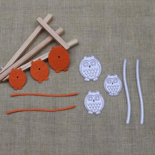 Owl Branches Metal Cutting Dies Animal Stencils DIY Scrapbooking Embossing Handcraft Die Cutting 2021 New Craft