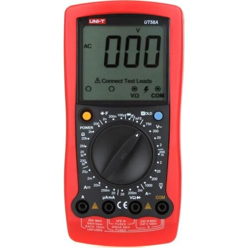 UNI-T UT58A/UT58B/UT58C/UT58D/UT58E Manual Range General Digital Multimeter, Resistance/Capacitance/Frequency/Temperature Test