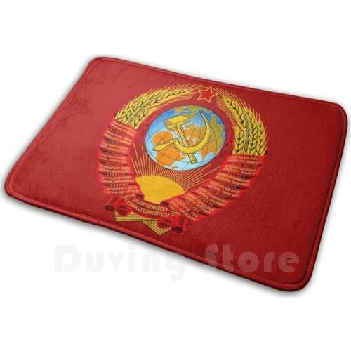 Ussr Logo Carpet Mat Rug Cushion Soft Non - Slip Russia Made In Ussr Made In Russia Urss Ссср Soccer Socialist Communist