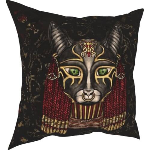 Bastet Egyptian Goddess Pillow Case Home Decor Culture Egypt Cushion Cover Throw Pillow for Car Double-sided Printing Printed
