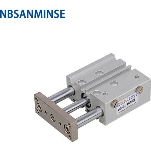 NBSANMINSE MGPL 50mm Compact Guide Cylinder Double Acting Compressed Air Cylinder Automation Parts
