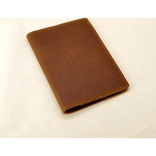 Genuine Leather Passport Cover Travel Vintage Case for Passport Luxury Handmade Covers for Passports Crazy Horse Leather