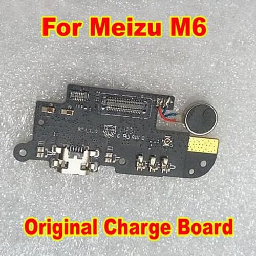 Original Charging Board For Meizu M6 Meilan 6 USB Plug Fast Charge Board Charger With Vibrator Flex Cable