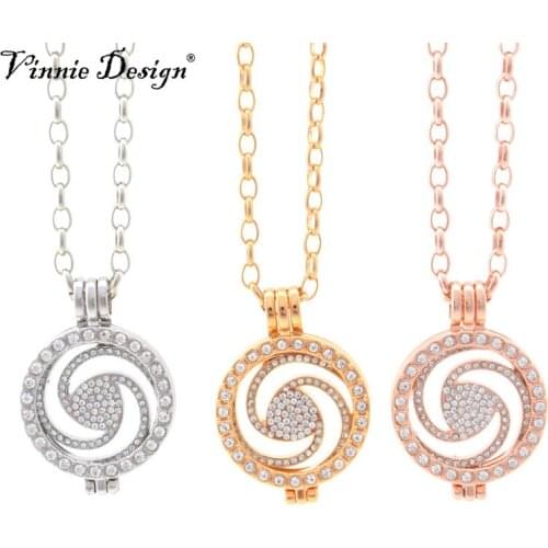 Vinnie Design Jewelry 25mm Alloy Coin Necklaces Pendant Fashion Jewelry 45cm Link Chain Necklace for Children Gift