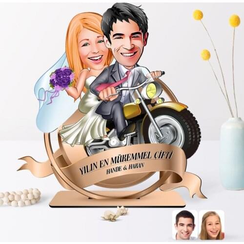 Personalized the Perfect Pair Of Caricature OF 3D Wooden Trinket Plaket-73 Reliable Modern Simple Gift Special Design Good quality