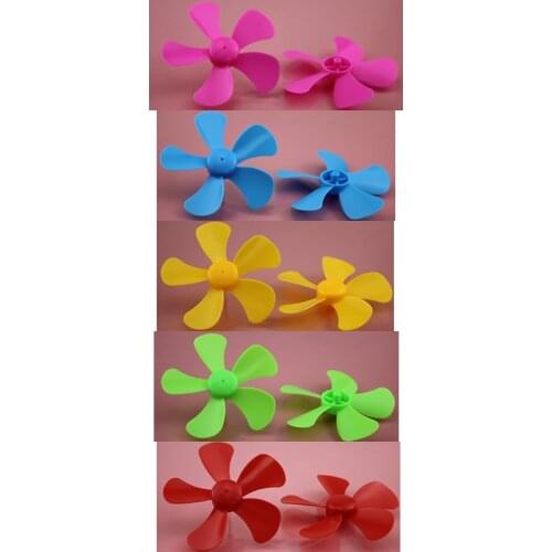 10pcs 80mm 5-blades plastic propeller leaf for 2mm axle/DIY sand table building model material diy toy parts baby toys for child