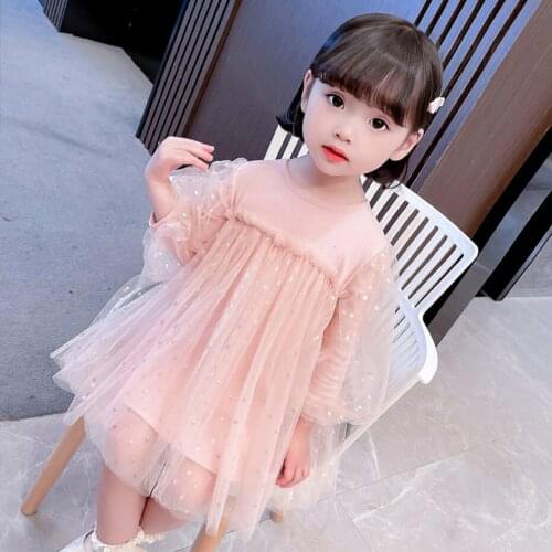 Dress For Girls Dot Pattern Girls Dresses Casual Style Children Dresses Spring Autumn Girls Costumes Kids