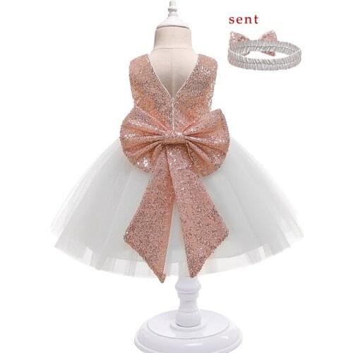 New winter sequins bow dress 2020 new Christmas Baby Princess Dress second birthday gift childrens dress girl dress baby dress