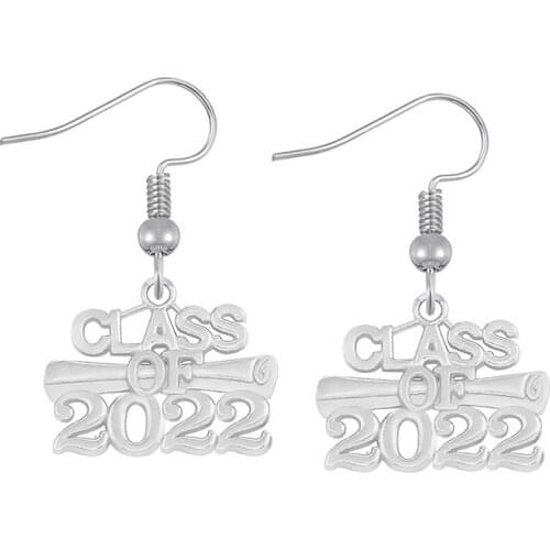 Popular school CLASS OF 2022 metal pendant earrings student enrollment gift souvenir jewelry eardrop