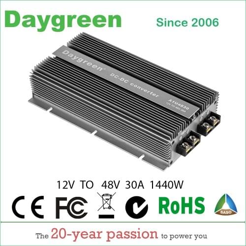 12V TO 48V 30A (12VDC TO 48VDC 30AMP) 1440W STEP UP BOOST MODULE CONVERTER FOR AUTOMOTIVES Daygreen CE RoHS Certificated