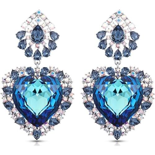 Titanic Movie 925 Sterling Silver Pin Crystal Stud Earrings Earstuds Party Accessories Cosplay Charm Jewelry Women Girls Gifts