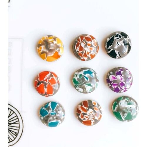 12mm Resin Glass Cabochon Stone Fit Earring Pendant Base Jewelry Components Diy Material 60pcs