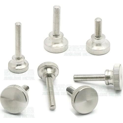 10/5pcs M2 M2.5 M3 M4 stainless steel Hand Screw GB834 Step Knurled Thumb Screw Tighten Curtain Wall Glass Lock Screws