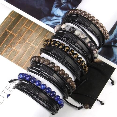 Vinswet Men's Leather Bracelets