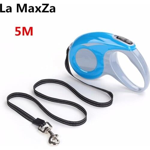 Large Size 5M Dog Retractable Leashes Strong For Dog Cat Traction Walking Automatic Adjustable Reflective Nylon Rope Pet Product