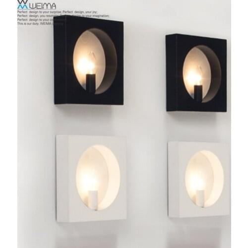 Loft luminaria mirror light iron living room aisle bedside luminaria de parede