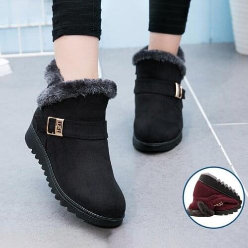 Women winter boots 2021 high quality suede flat casual boots women shoes warm velvet women sneakers botas femininas plus size