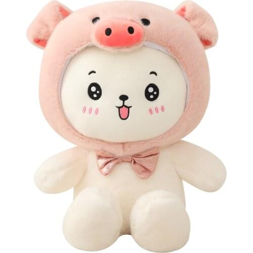 Nice Huggable 1pc 25-60cm Super Kawaii Rabbit Plush Toys Cute Shark Bear Stuffed Soft Accompany Pillow Kids Birthday Gift Dolls