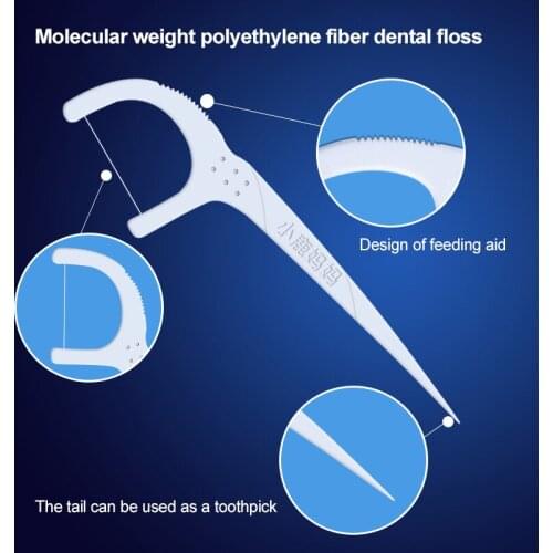 50pcs Fawn Mother Floss Custom High-fine Floss Stick Family Pack Plastic Toothpick Bow Floss Box