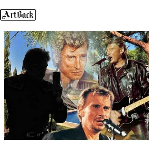 5d diamond painting JOHNNY HALLYDAY portrait full square & round French singer diy diamond embroidery 3d sticker