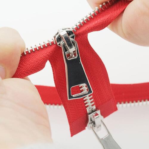 70cm/90cm 5# High Quality Metal Zippers Double Slider Open End Zips For DIY Handcraft Sewing Clothing Pocket Repair Material