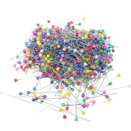 800pcs Mix-color Pearl Round Head Dressmaking Pins DIY Sewing Positioning Pin DIY Craft Wedding Corsage Sewing Tools