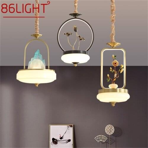 86LIGHT New Pendant Light Modern Creative Brass Lamp Fixtures LED Decorative For Home Stairs Dining Room
